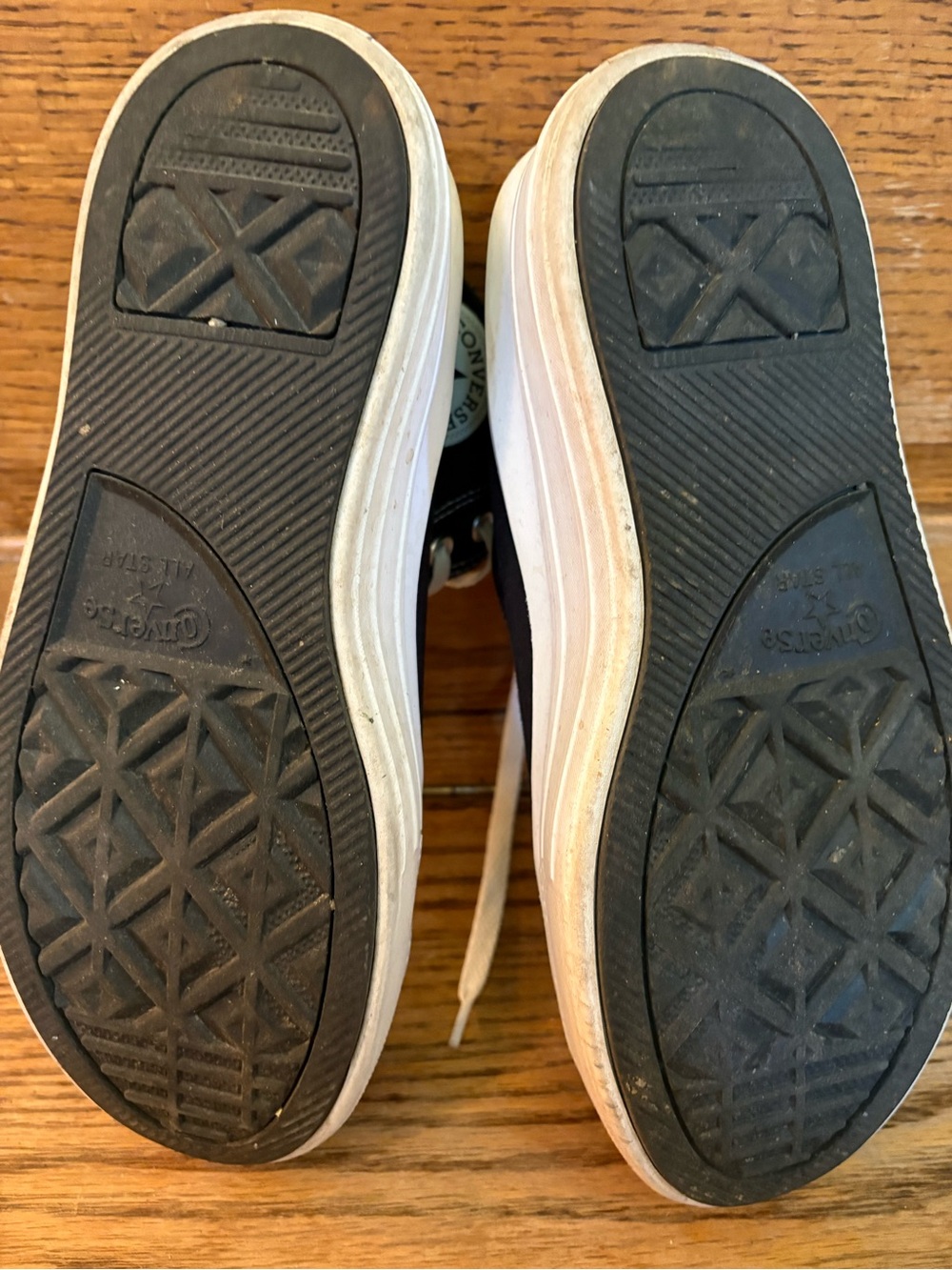 Converse Black High-Top Platform Sneakers with White Sole - Picture 4 of 4